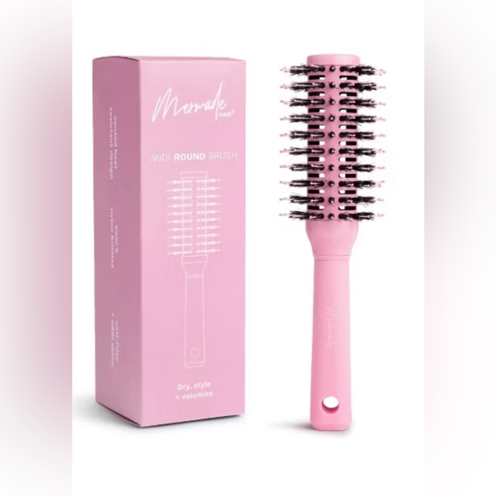 Mermaid Pink Round Brush